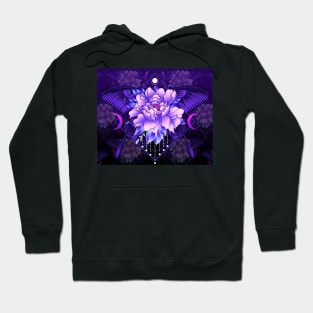 Peony Butterfly geometric tattoo 2 Hoodie